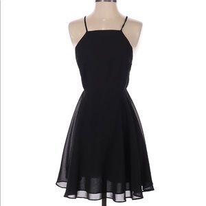 Urban Outfitters Black Flowy Backless Dress